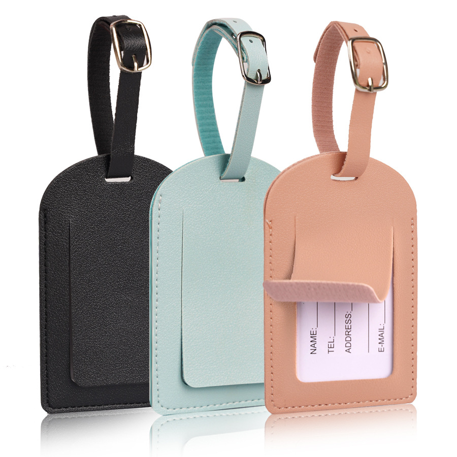 Luggage Tag Leather - Women Men Luggage Tags PU Leather