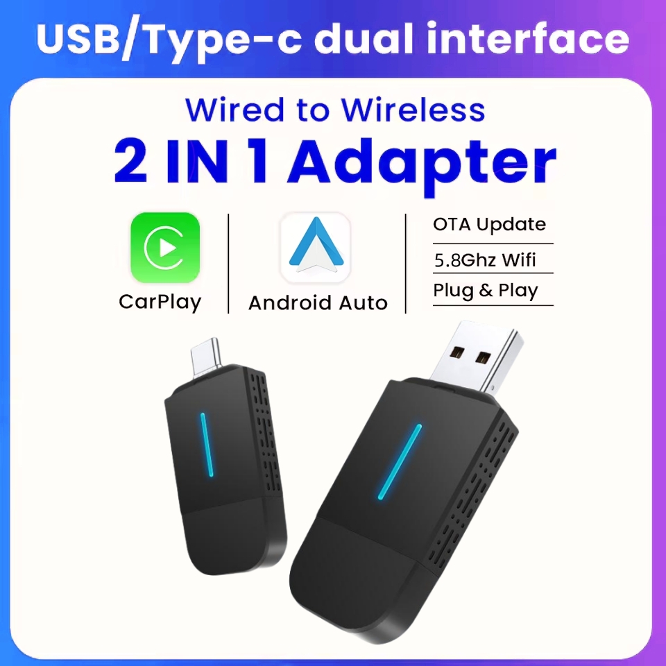 Travel Plug Type C - ANYFAR Dual Interface Wireless CarPlay Android