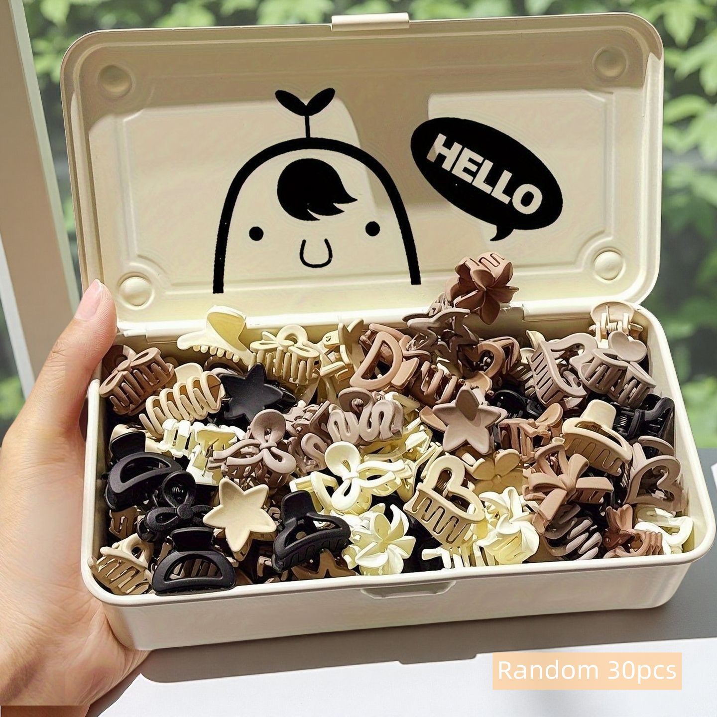 Travel Accessories Pack - 10/20/30pcs Beige Mixed Pack Small Clips,