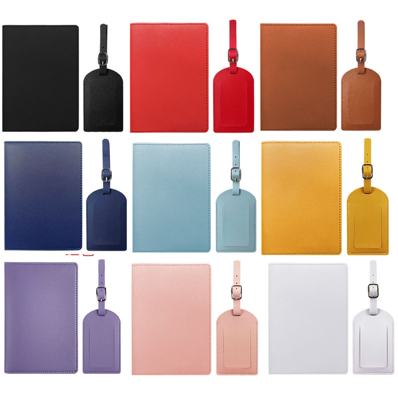 Luggage Tag Leather - Travel PU Passport Cover Luggage Tags