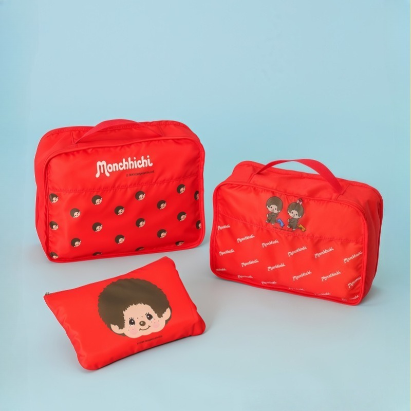 Travel Packing Accessories - 3pcs/set Monchhichi Cartoon Storage Bag Portable