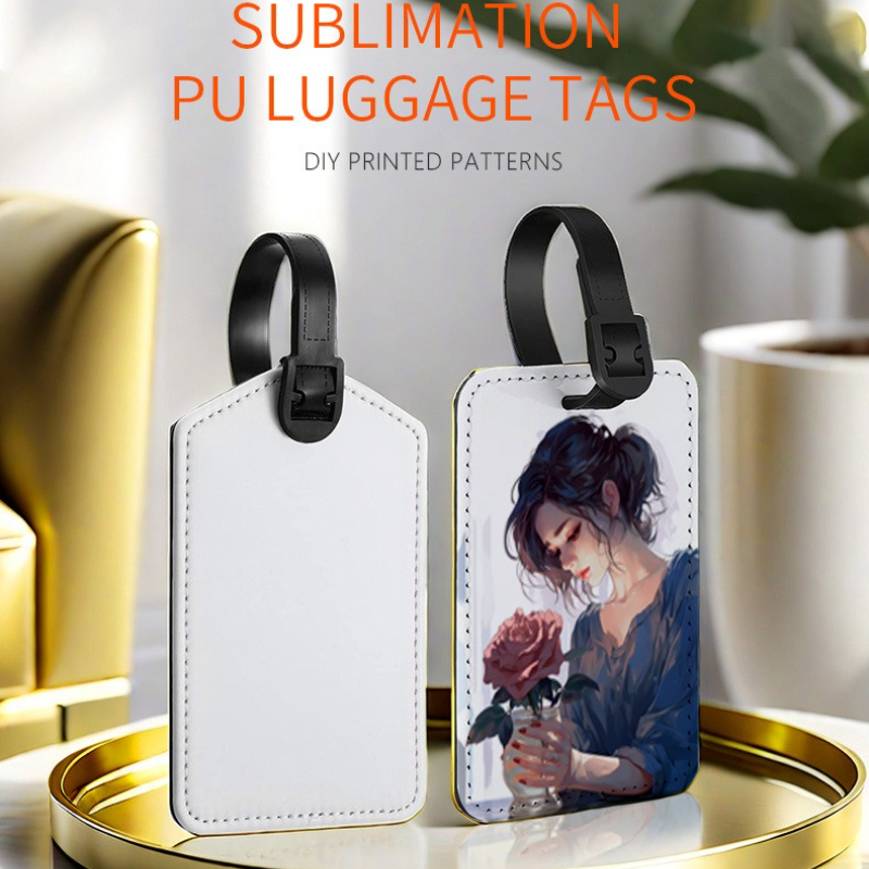 Luggage Tag Leather - Customized Picture PU Leather Luggage Tags