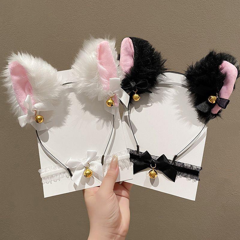 Quirky Travel Accessories - Plush Cat Ear Headband for Women,