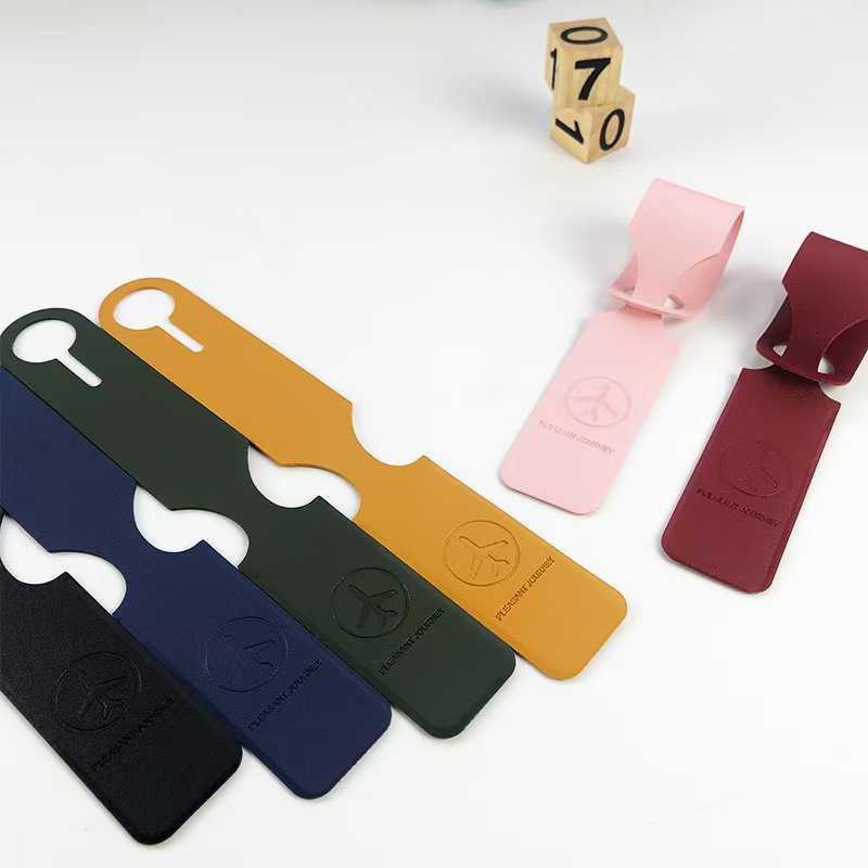 Luggage Tag Leather - Personalized Travel Luggage Tag PU Leather
