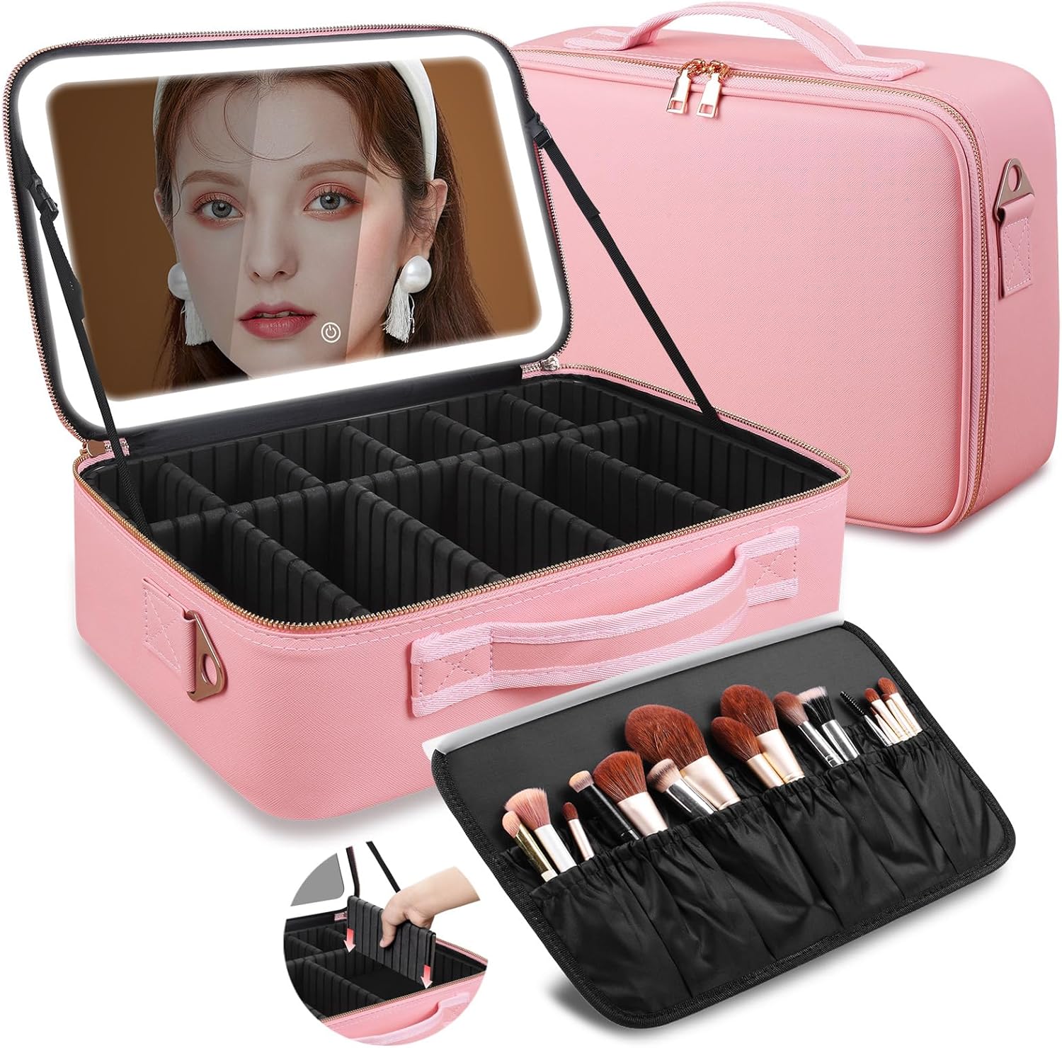 Travel Packing Accessories - Large Capacity Makeup Bag 15''X11'' with