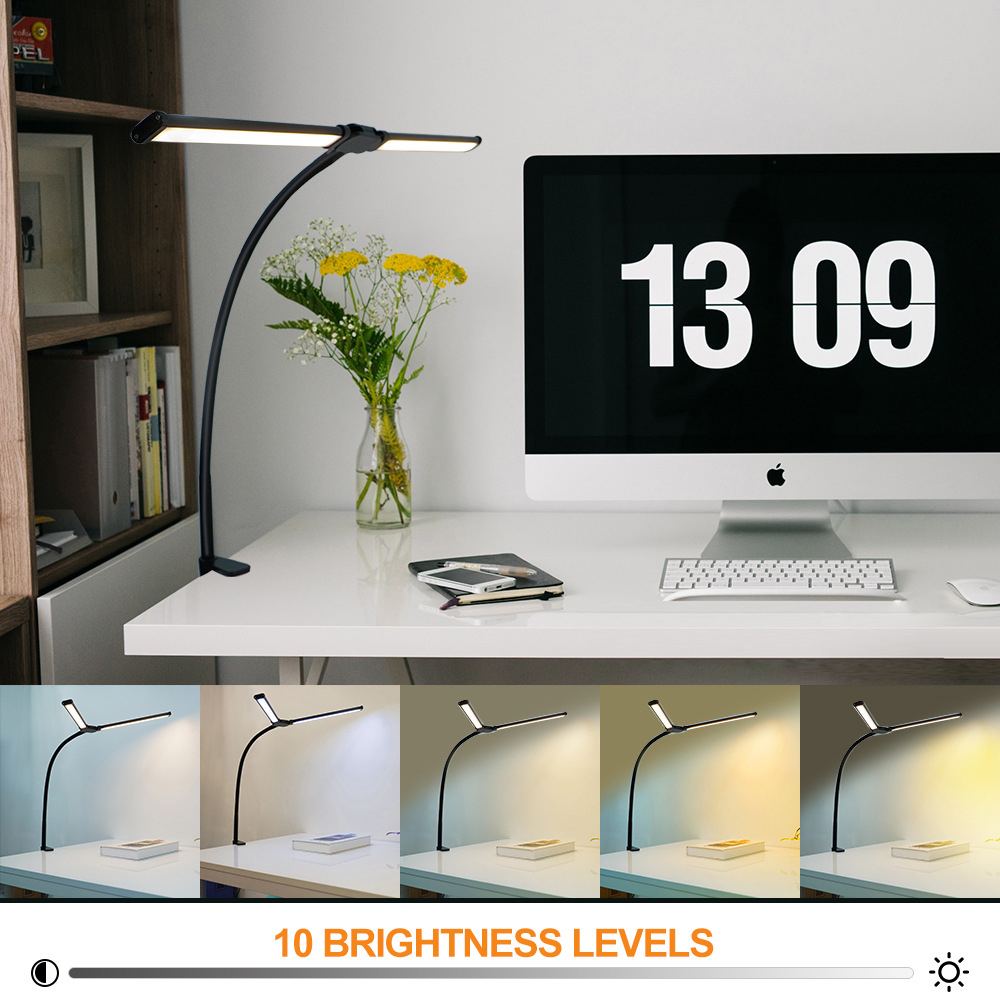Eye-care LED Clip Metal Desk L - Book Light Flexible recension och pris