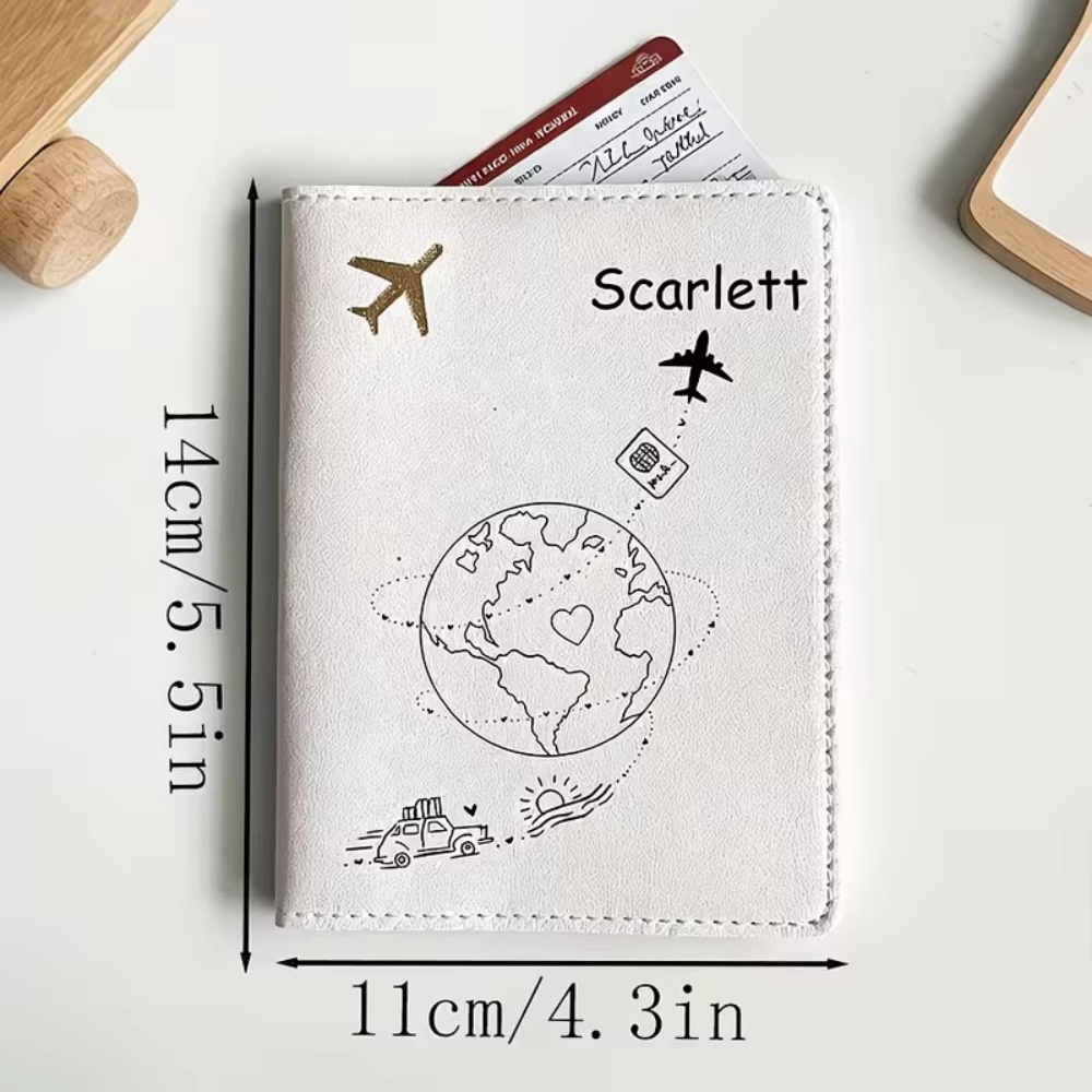 Custom Name Text Passport Cove - Travel Accessories Plane recension och pris