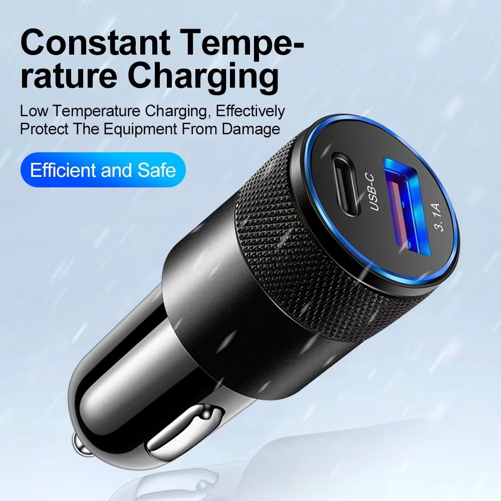 3.1A USB Car Charger Type C Fa - Travel Plug Type C recension och pris