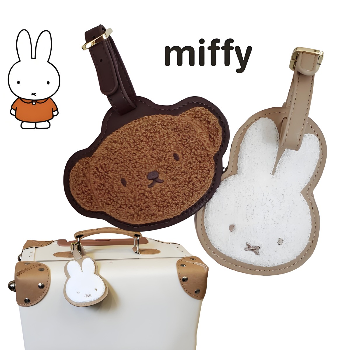Kawaii Anime Miffy Rabbit Bori - Luggage Tag Leather recension och pris