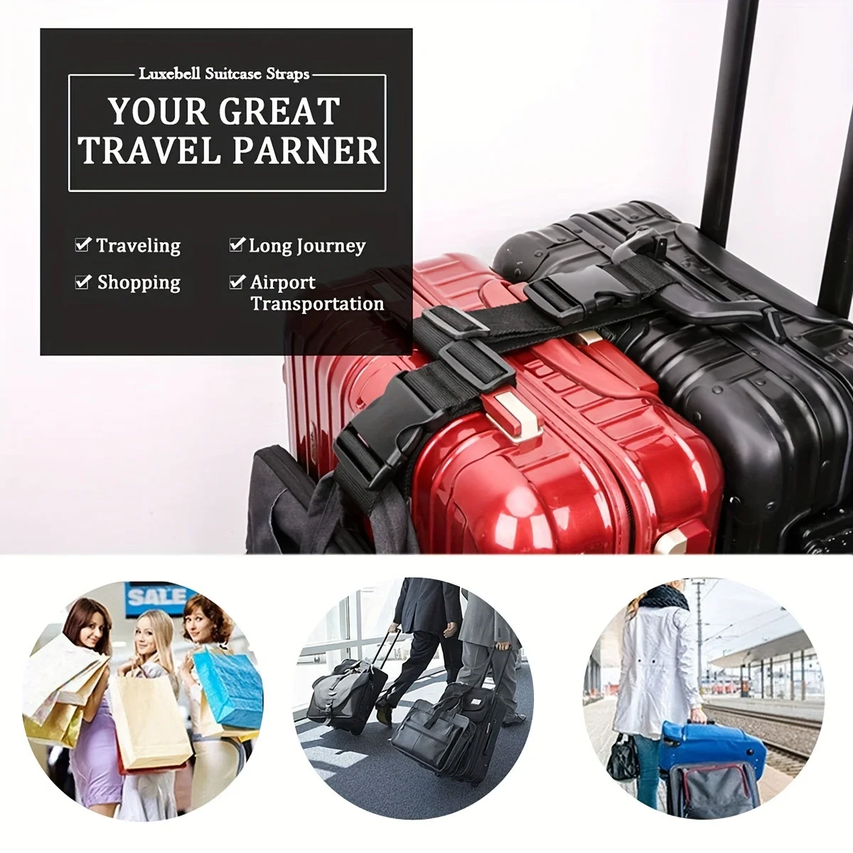 1pc Simple Adjustable Luggage  - Quality Travel Accessories recension och pris