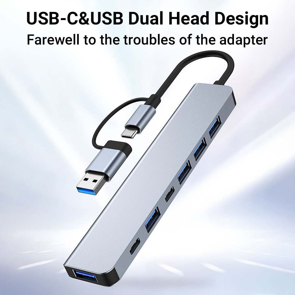7 in 2 USB C Hub Expander Mult - Travel Plug Type C recension och pris