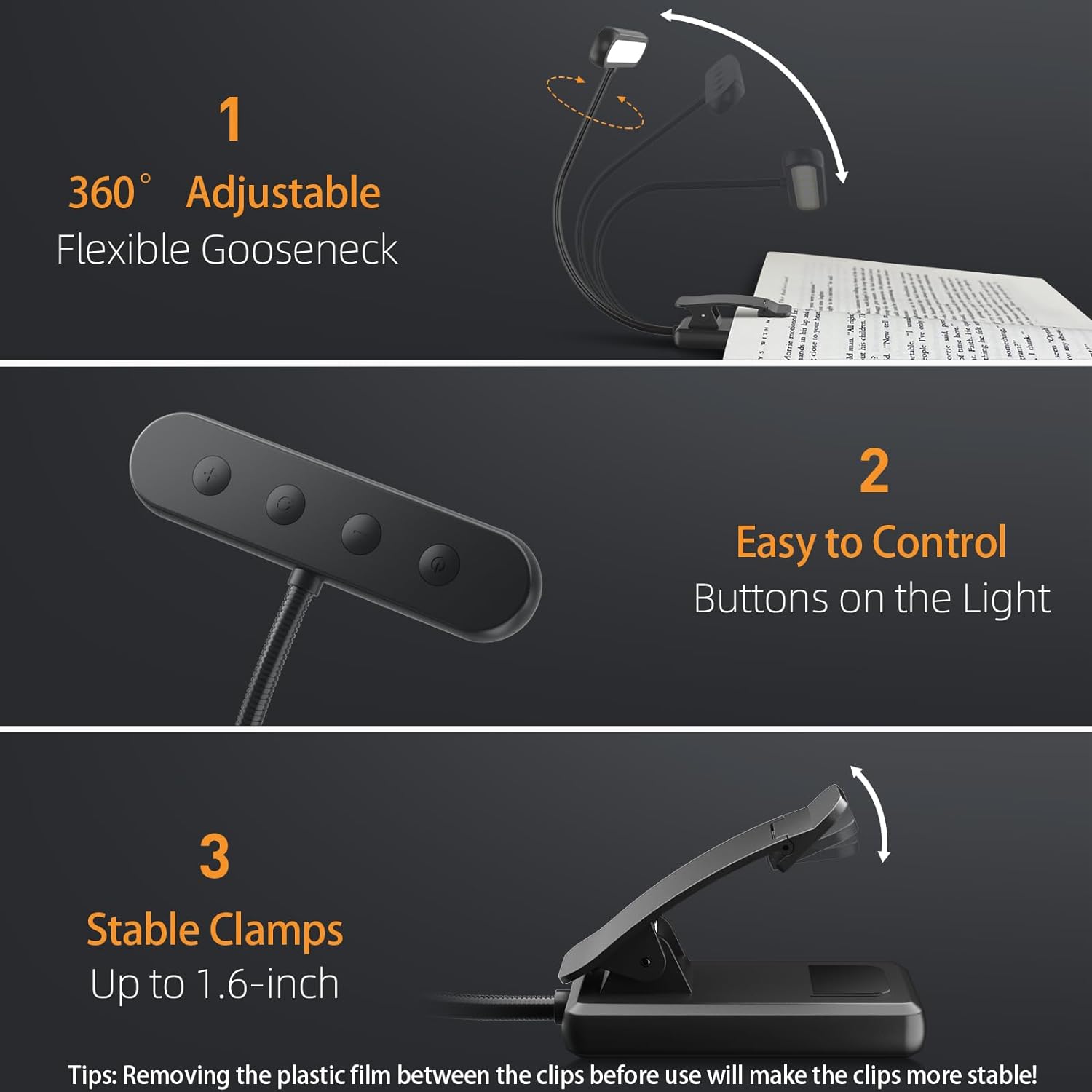 14Leds Book Light USB Recharge - Book Light Flexible recension och pris