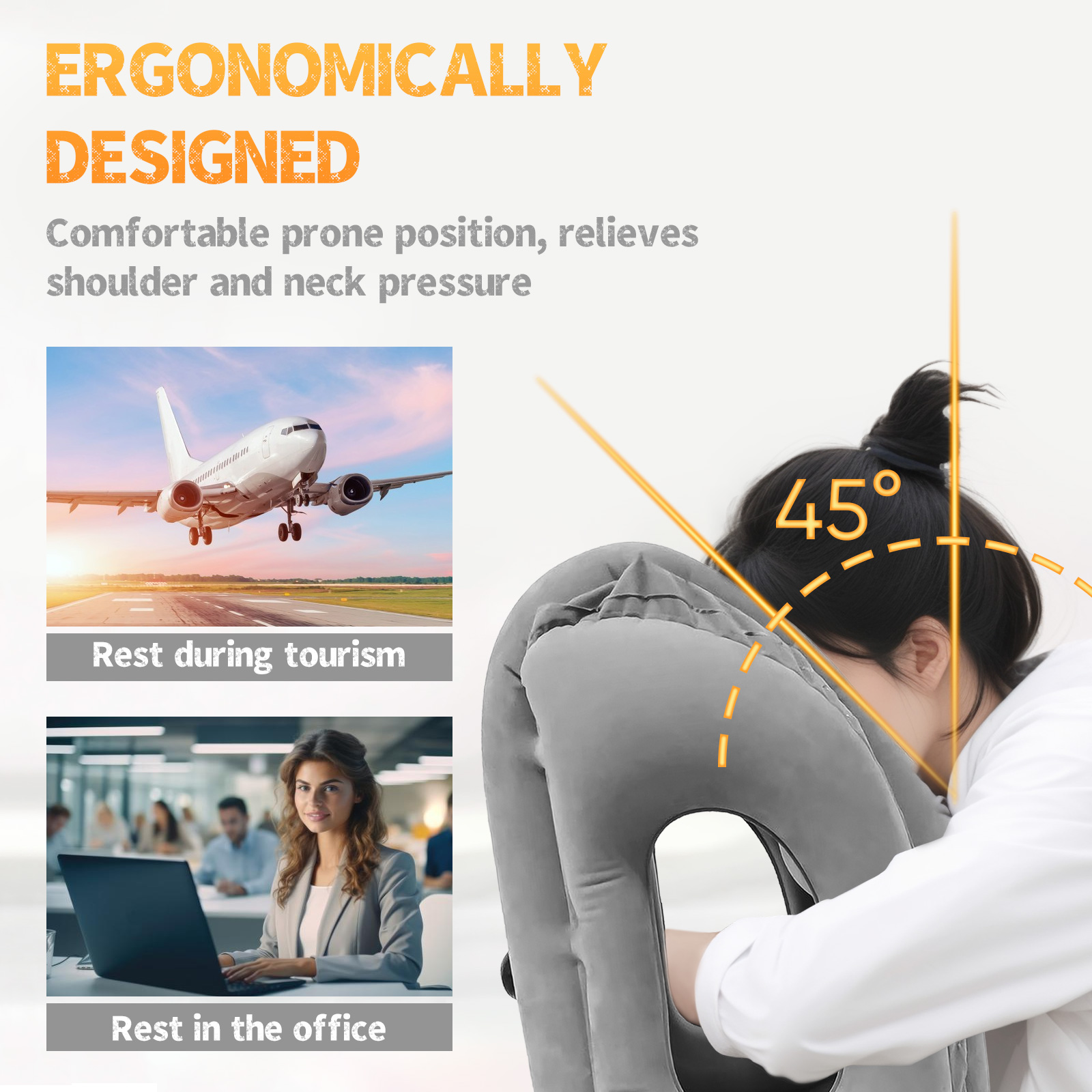 1pc Inflatable Travel Pillow,  - Travel Accessories Plane recension och pris