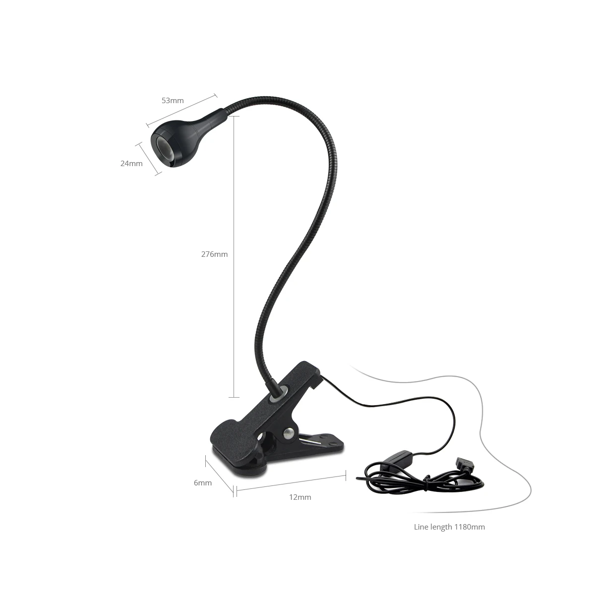 1-10Pcs Clip-On Light USB Powe - Book Light Flexible recension och pris