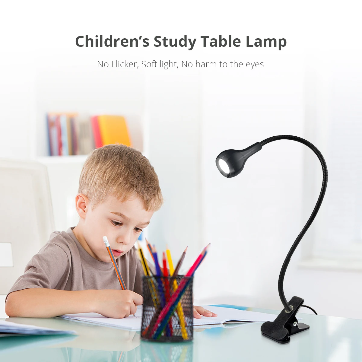 1-10Pcs Clip-On Light USB Powe - Book Light Flexible recension och pris