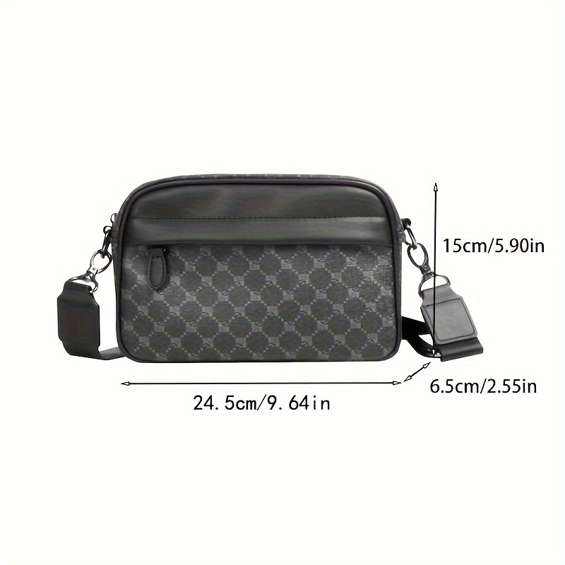 Men Classic Print PU Crossbody - Camera Bag Travel recension och pris