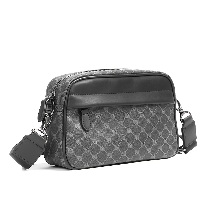 Men Classic Print PU Crossbody - Camera Bag Travel recension och pris