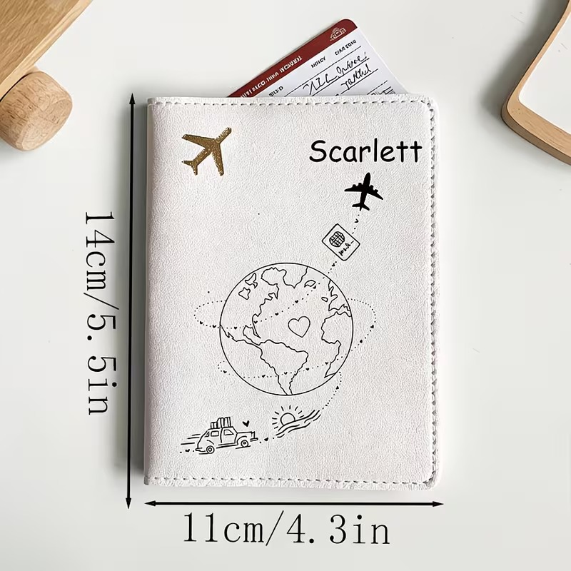 Custom Name Text Passport Cove - Travel Accessories Plane recension och pris