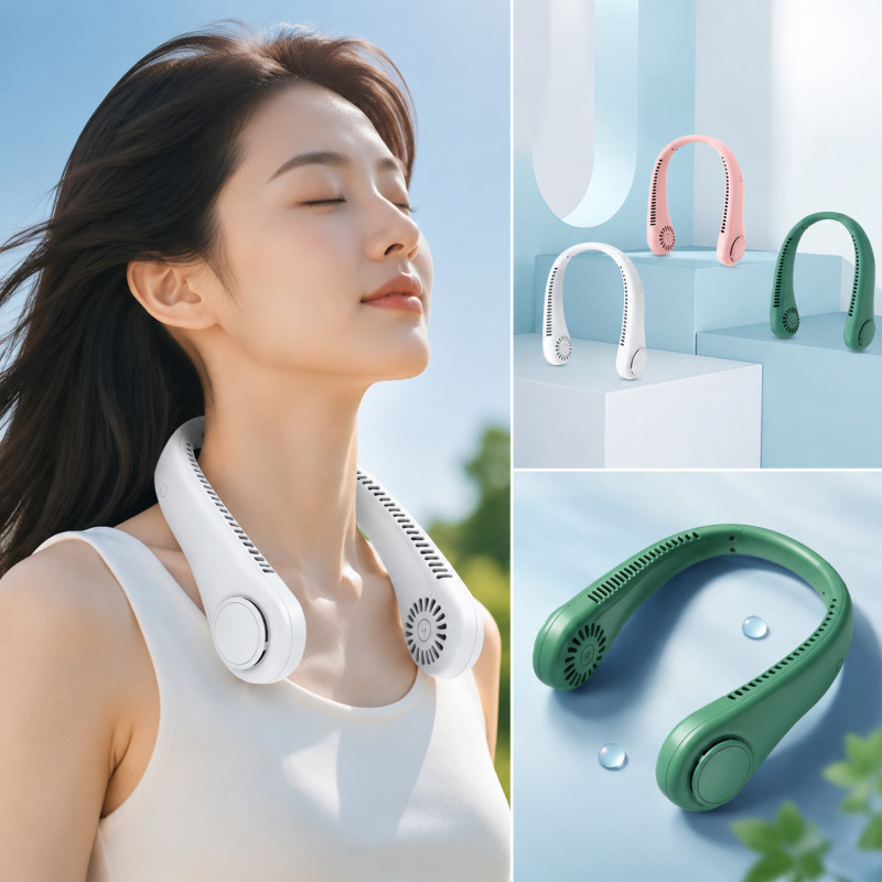2026 New Bladeless Neck Fan US - Travel Accessories Electronics recension och pris