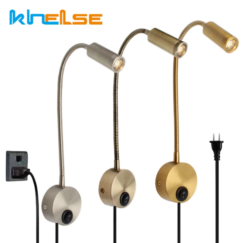 3W Bronze Gooseneck LED Wall L - Book Light Flexible recension och pris