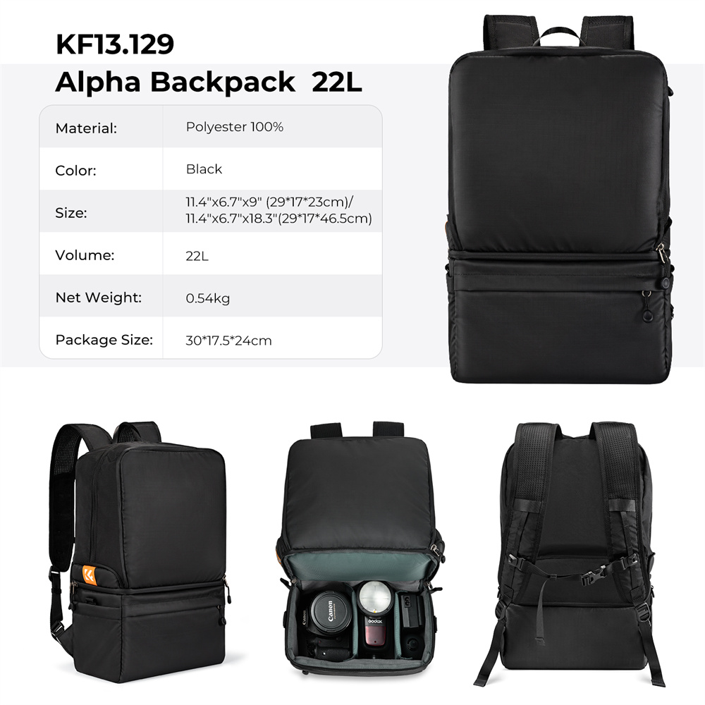 K&F CONCEPT 22L Camera Backpac - Camera Bag Travel recension och pris