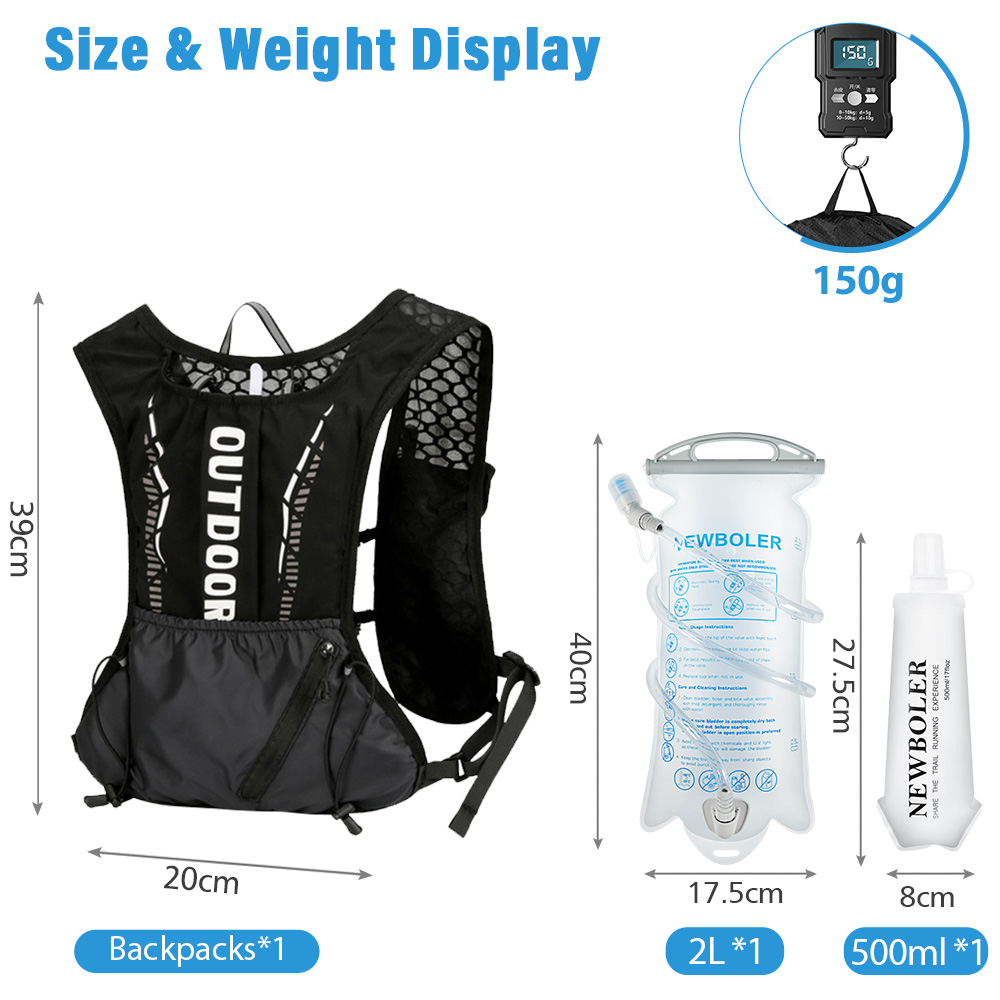 NEWBOLER Outdoor Sports Runnin - Hydration Pack Backpack recension och pris