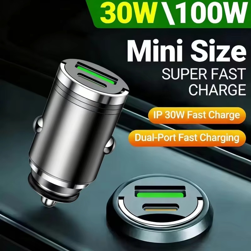 100W PD USB Car Charger Lighte - Travel Plug Type C recension och pris