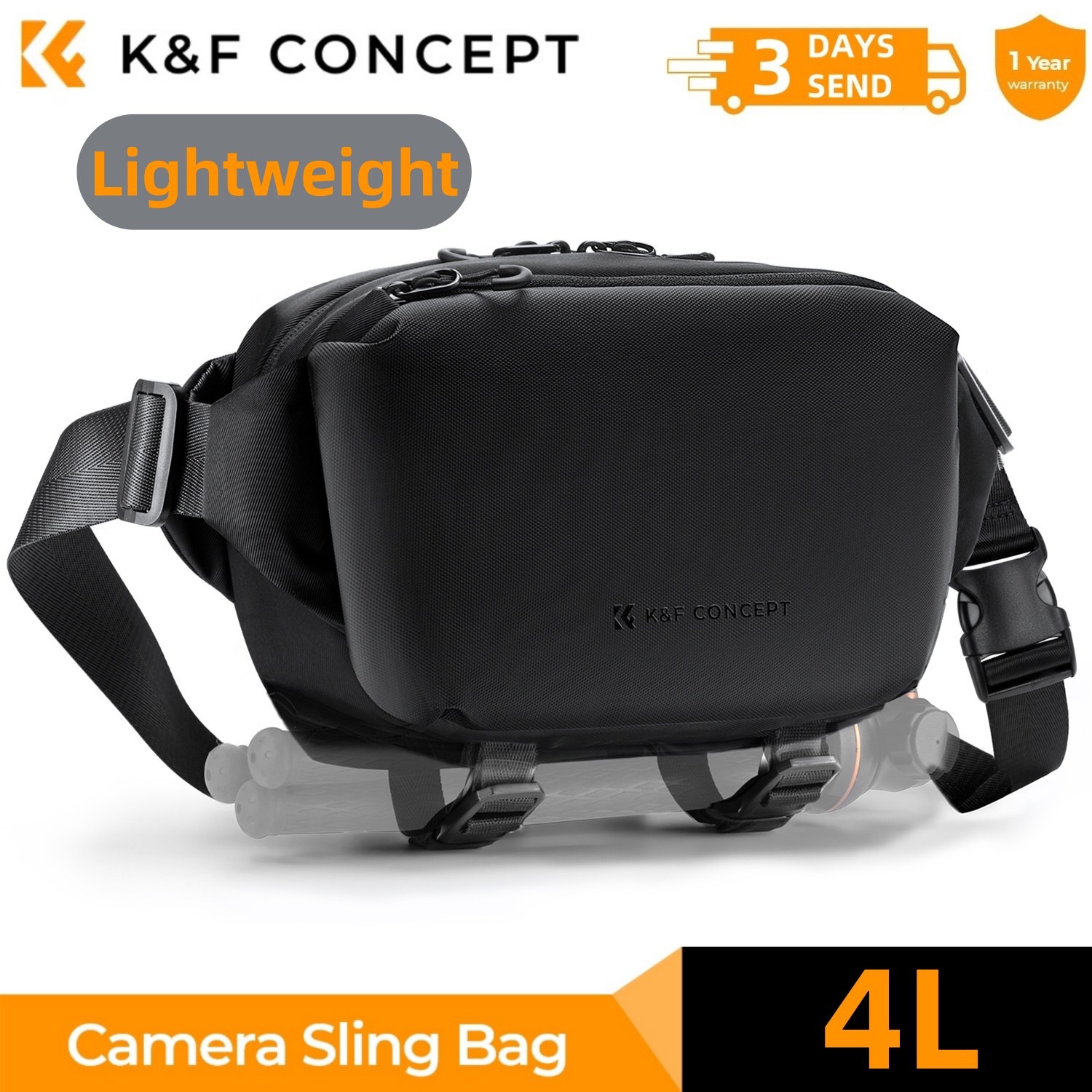 K&F CONCEPT 4L Camera Sling Ba - Camera Bag Travel recension och pris