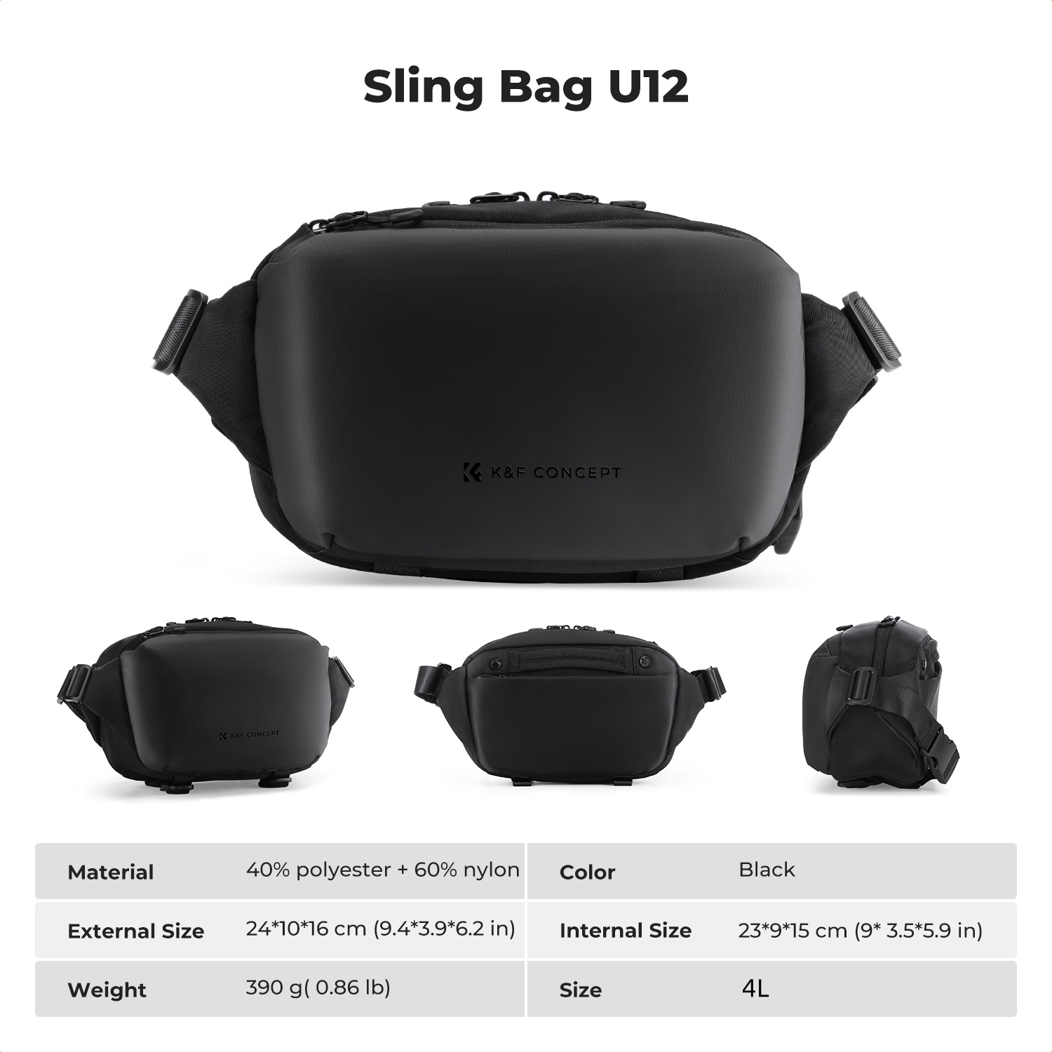 K&F CONCEPT 4L Camera Sling Ba - Camera Bag Travel recension och pris