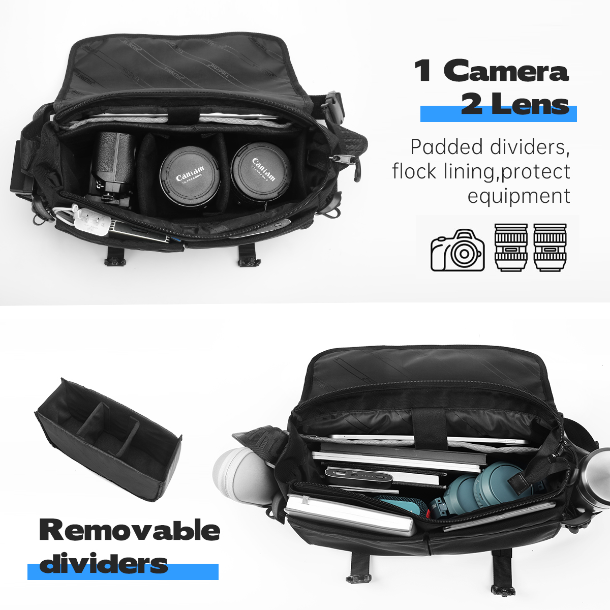 Tigernu Men's Shoulder Bags Wa - Camera Bag Travel recension och pris