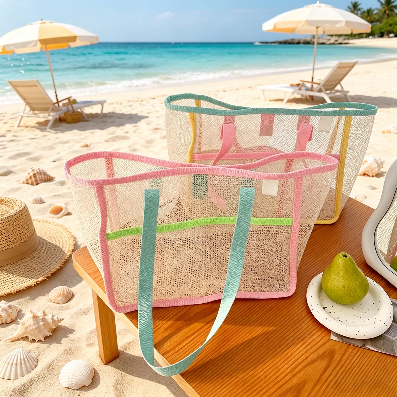 Beach Bags for Women Colorful  - Travel Accessories Deals recension och pris