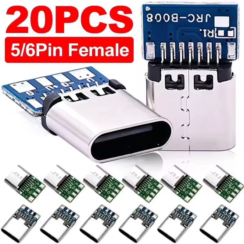 USB 3.1 Type C Connector 5/6 P - Travel Plug Type C recension och pris