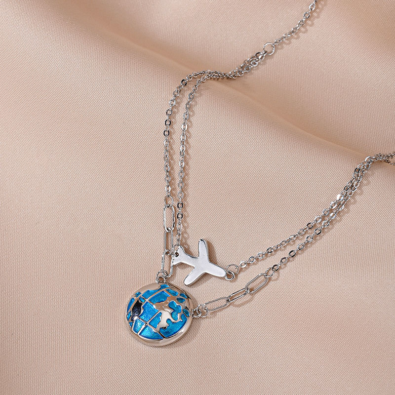 Fashion Double Chain Globe Air - Travel Accessories Plane recension och pris