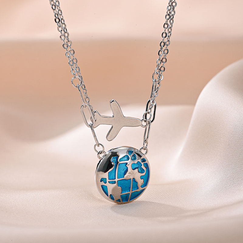 Fashion Double Chain Globe Air - Travel Accessories Plane recension och pris