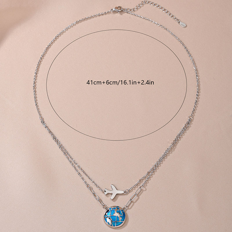 Fashion Double Chain Globe Air - Travel Accessories Plane recension och pris