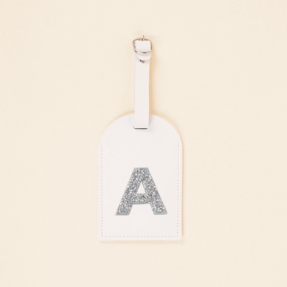 A-Z Rhinestone Monogram Leathe - Luggage Tag Leather recension och pris