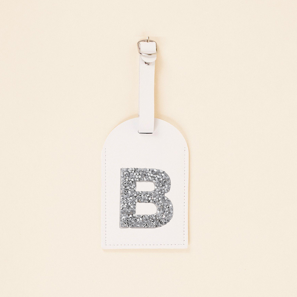 A-Z Rhinestone Monogram Leathe - Luggage Tag Leather recension och pris