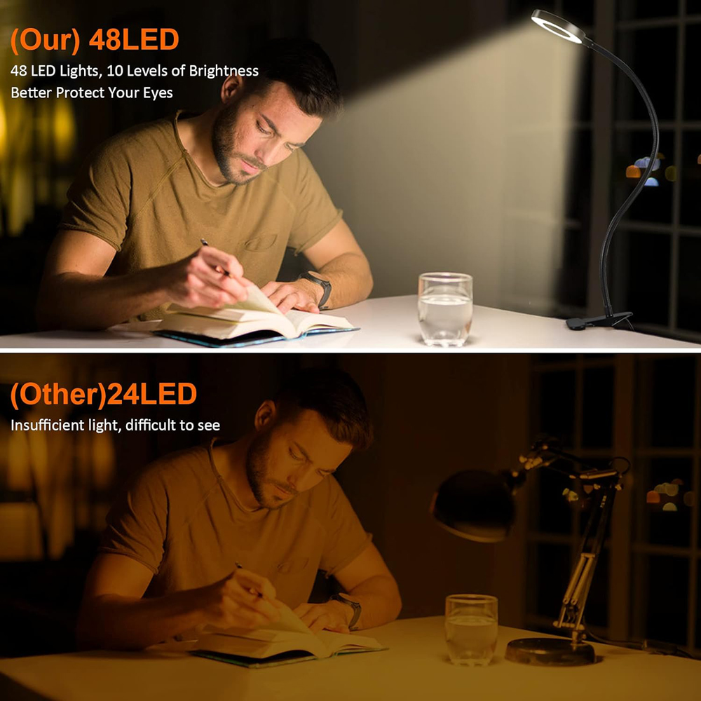 360° Flexible 48 LEDs Desk Lam - Book Light Flexible recension och pris