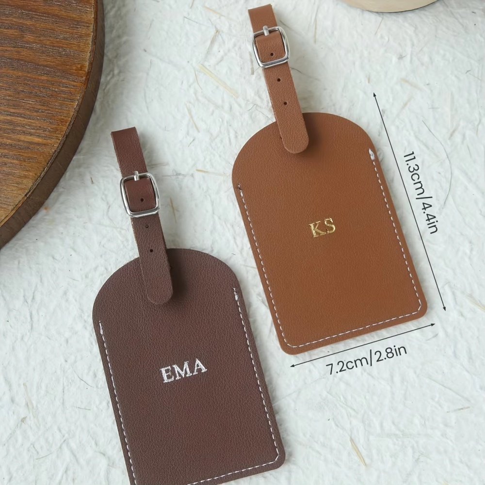 Customized Personalized Name S - Luggage Tag Leather recension och pris