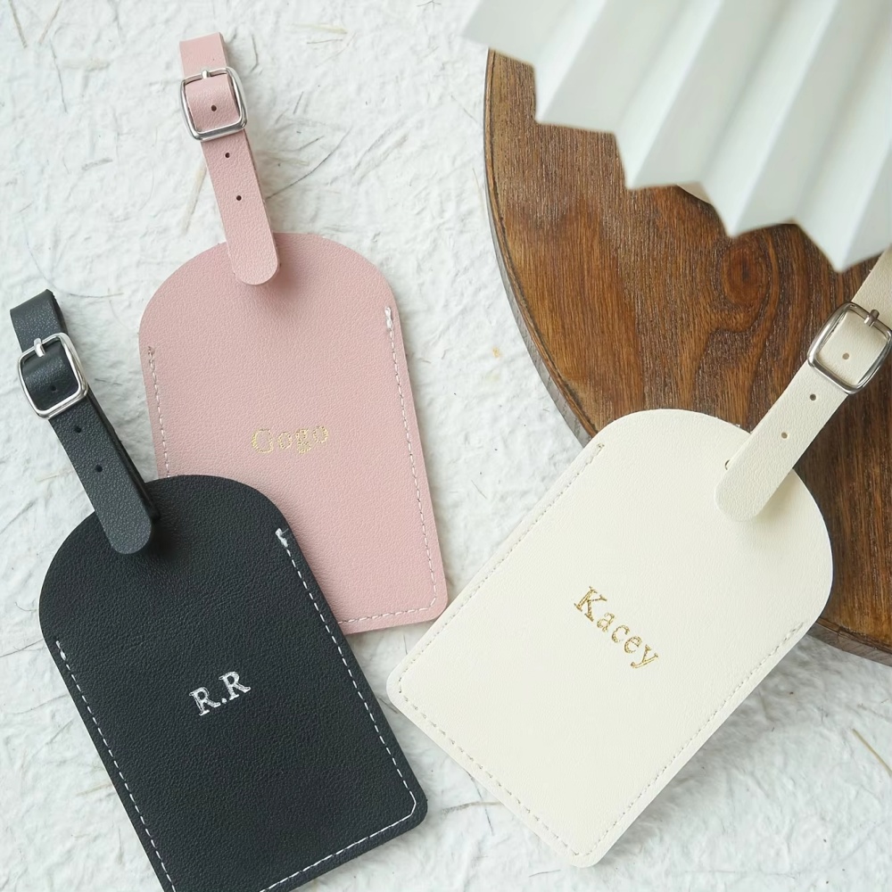 Customized Personalized Name S - Luggage Tag Leather recension och pris