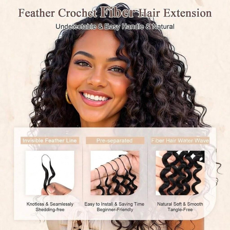 Water Wave Synthetic Feather C - Travel Accessories Pack recension och pris