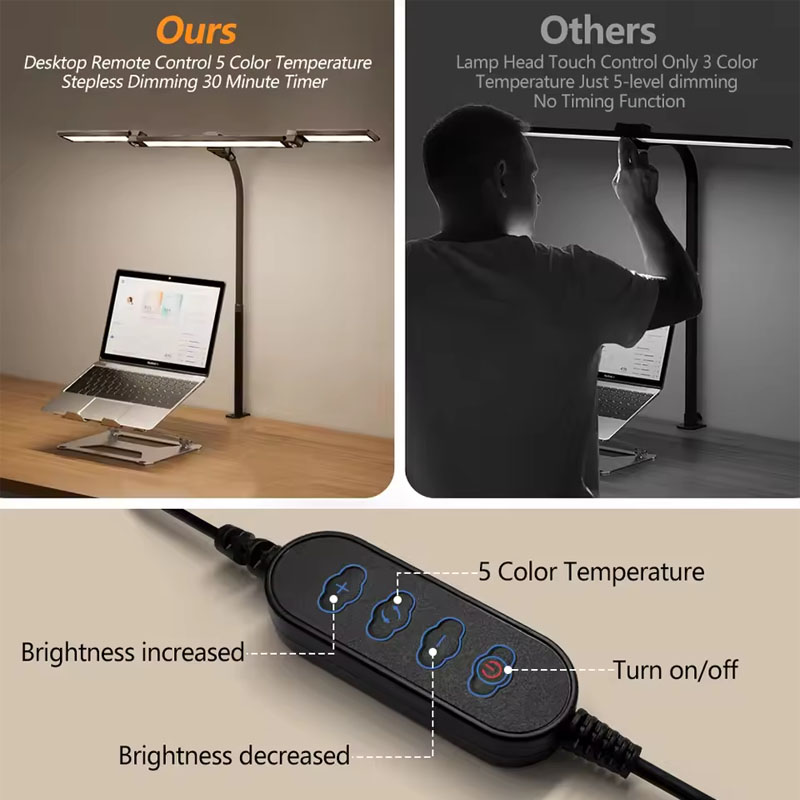 LED Desk Lamp Eye-Caring Desk  - Book Light Flexible recension och pris