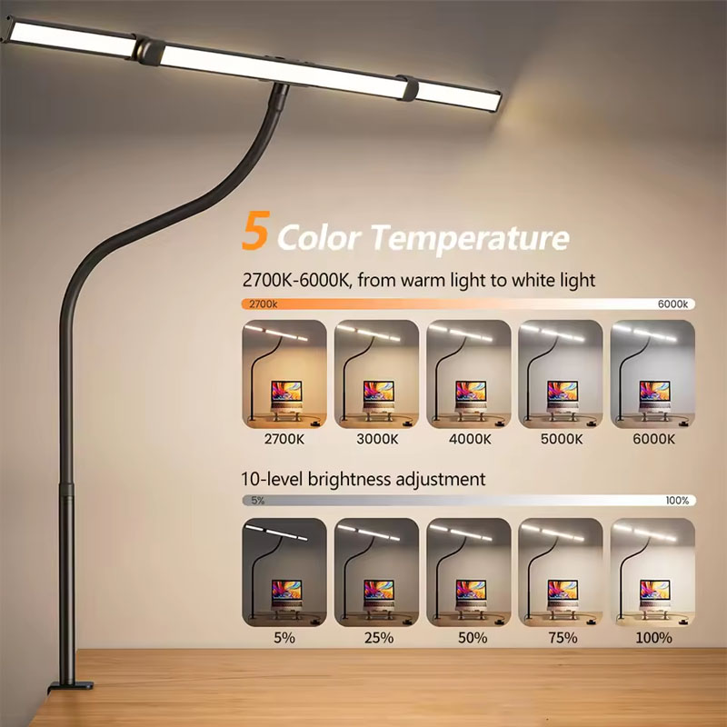 LED Desk Lamp Eye-Caring Desk  - Book Light Flexible recension och pris