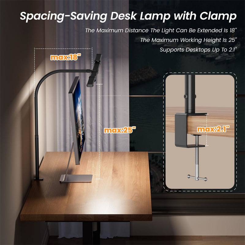 LED Desk Lamp Eye-Caring Desk  - Book Light Flexible recension och pris