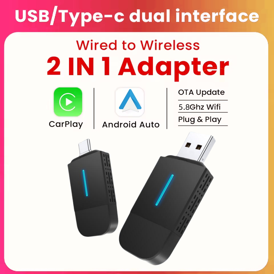 Android Auto Wireless Carplay  - Travel Plug Type C recension och pris